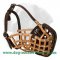 Police style K9 free breathing leather dog muzzle