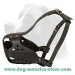 Professional Leather Dog Muzzle - Police Work Muzzle - M56