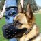 Leather dog muzzle "Dondi" style For German Shepherd Dog