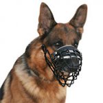 German Shepherd Ruber Coated Dog Muzzle for Winter
