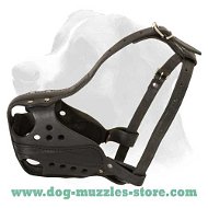 Professional Leather Dog Muzzle - Police Work Muzzle - M56