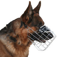 German Shepherd Wire eBasket Dog Muzzle-Padded Muzzle - M9