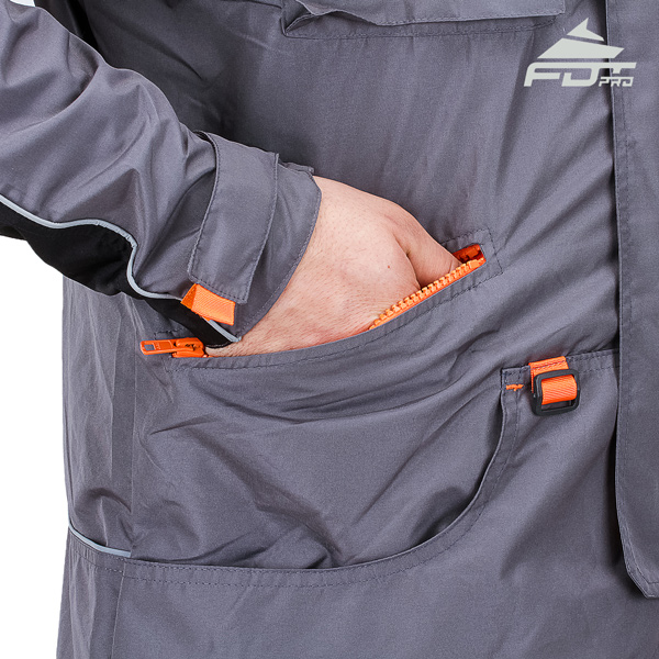 Pro Dog Trainer Jacket with Back Pockets for All Weather