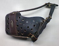 Beauceron Leather dog muzzle - dog training muzzle "Dondi"